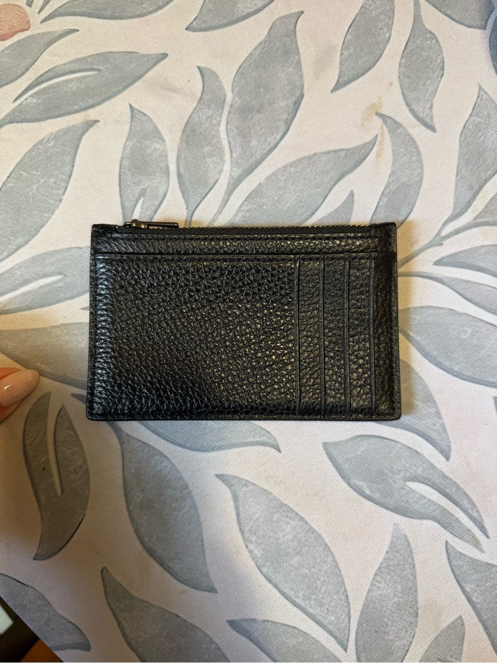 Coach Men's Black Leather Card Holder Wallet